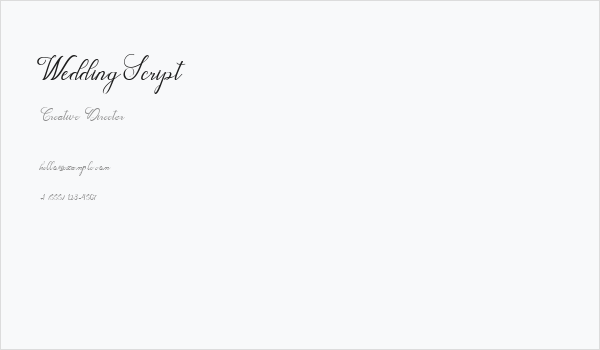 WeddingScript Business Card