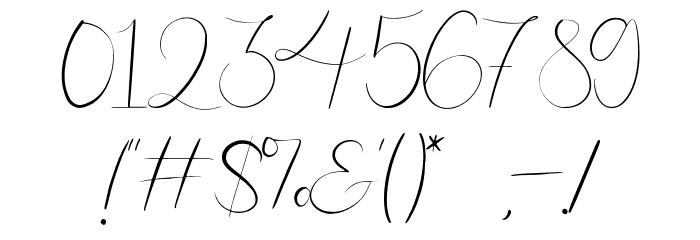 Weddingfield Demo Font OTHER CHARS