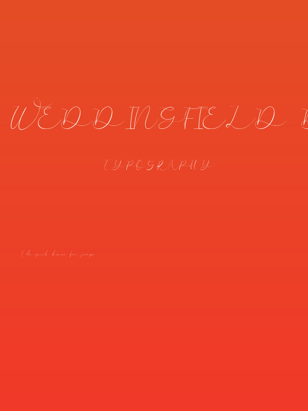 Weddingfield Demo Poster