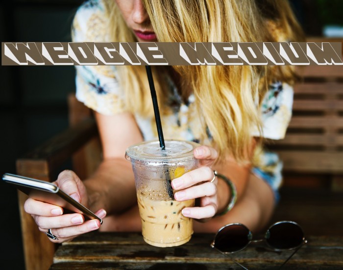 Wedgie Medium Font examples