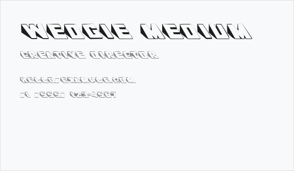 Wedgie Medium Business Card