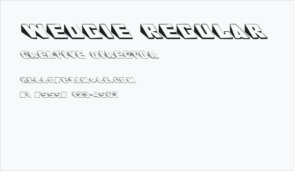 Wedgie Regular Business Card