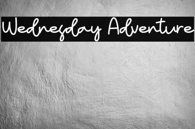 Wednesday Adventure خط examples