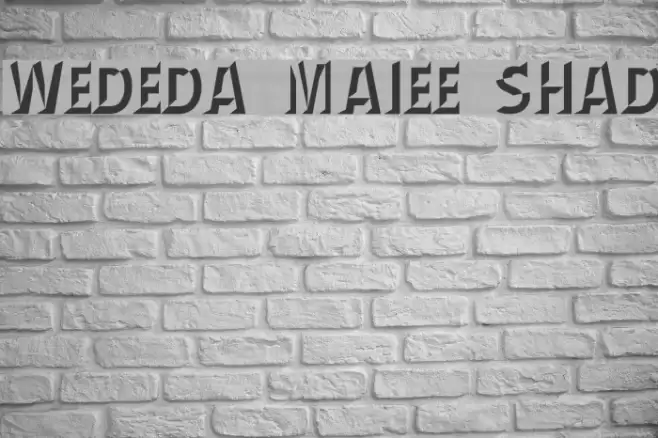 Wednesday Matinee Shadow Font examples