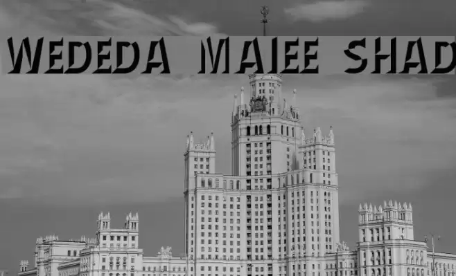 Wednesday Matinee Shadow Font examples