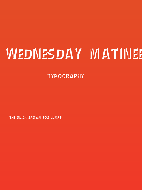 Wednesday Matinee Shadow Poster