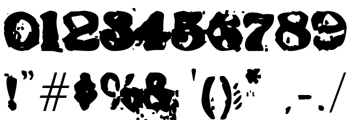 Wednesday Printed Font OTHER CHARS