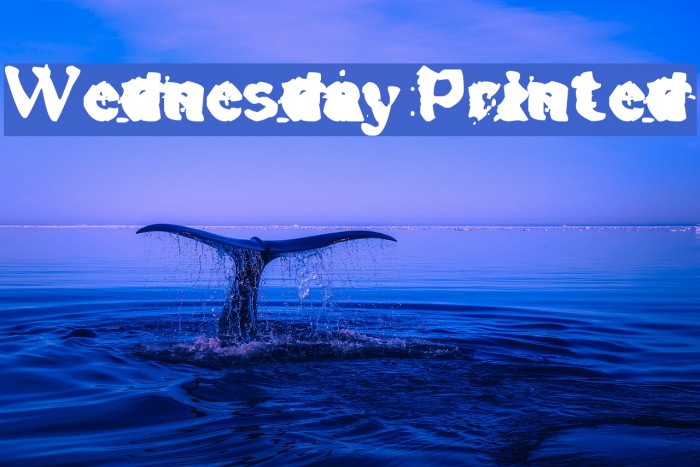 Wednesday Printed Font examples