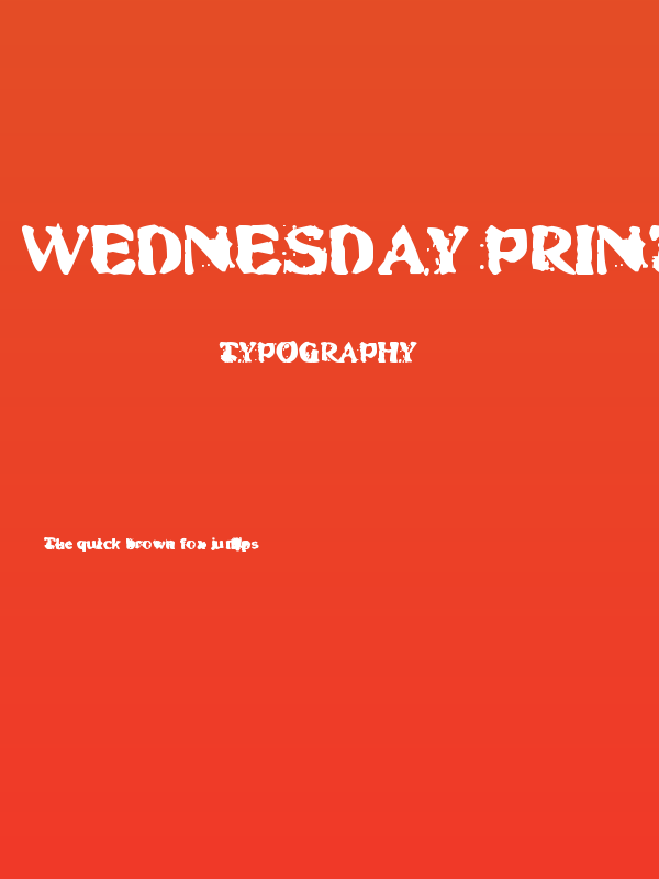 Wednesday Printed Poster