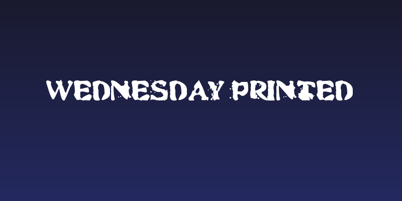 Wednesday Printed Social Header
