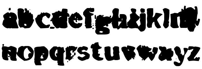 Wednesday Printed Font LOWERCASE