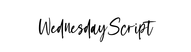 Wednesday Script  Frei Schriftart Herunterladen