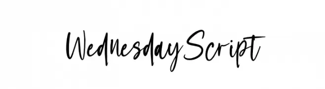 Wednesday Script  フリーフォントのダウンロード