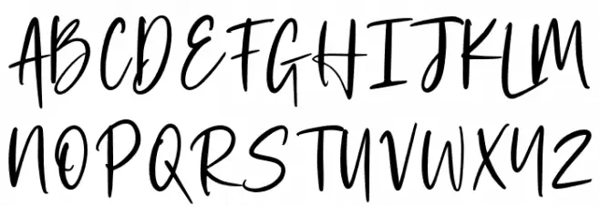 Wednesday Script Schriftart Groß