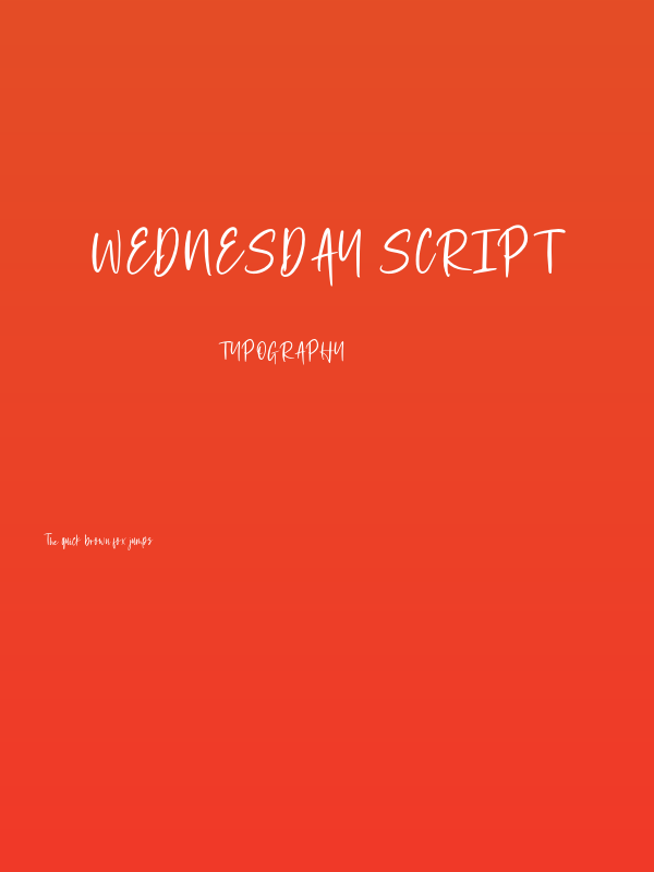 Wednesday Script Poster