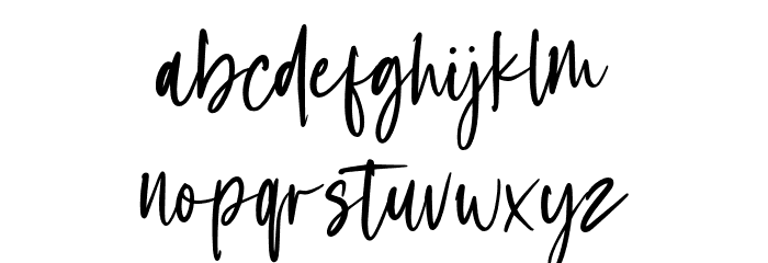 Wednesday Script Font LOWERCASE