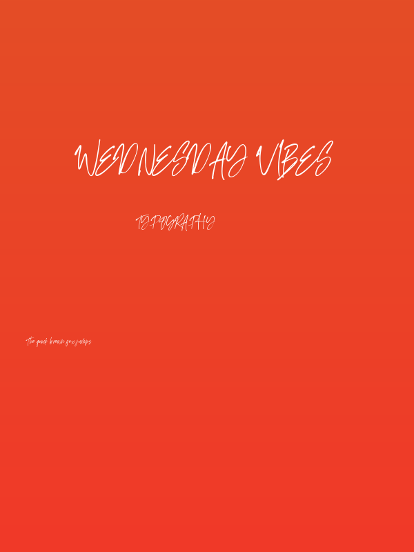 Wednesday Vibes Poster