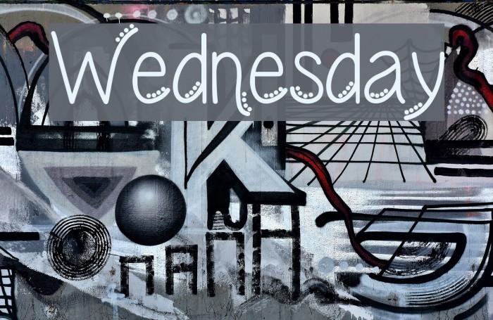 Wednesday Font examples