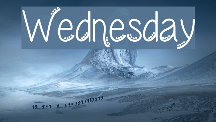 Wednesday Font examples