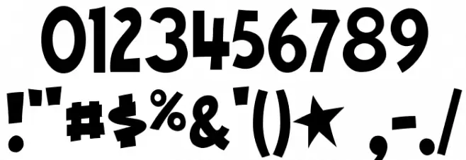 Wee Bairn Font OTHER CHARS