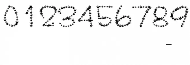 Weedface Font OTHER CHARS