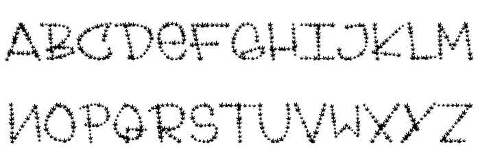 Weedface Schriftart Kleinbuchstaben