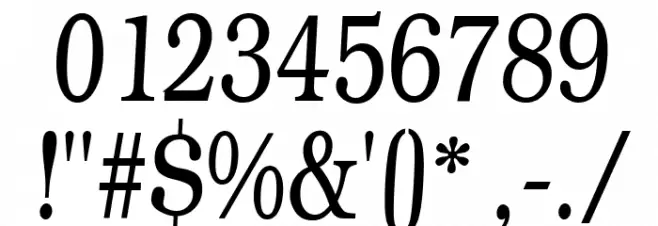 WeekdaysRomanSlant Font OTHER CHARS