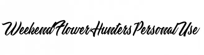 Weekend Flower Hunters Personal Use  Frei Schriftart Herunterladen