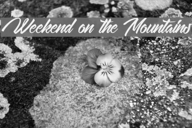Weekend on the Mountains Font examples