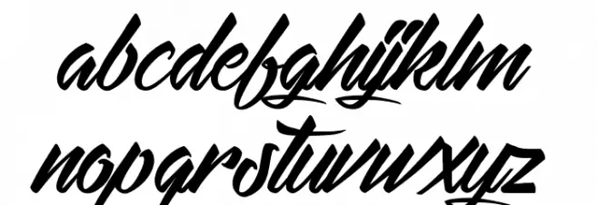 Weekend on the Mountains フォント 小文字