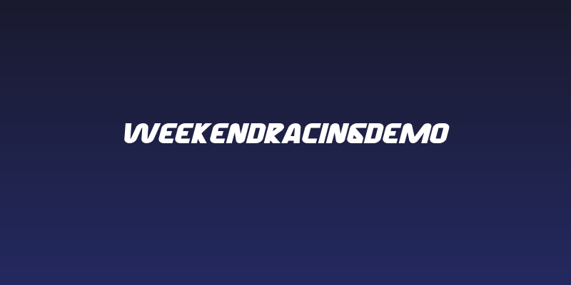 WeekendRacingDemo Social Header