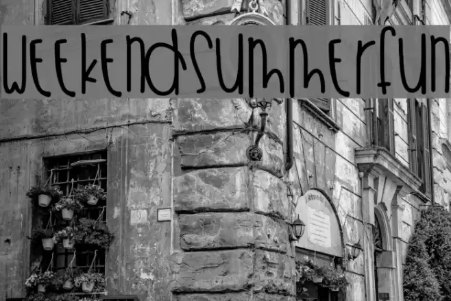 WeekendSummerFun Font examples