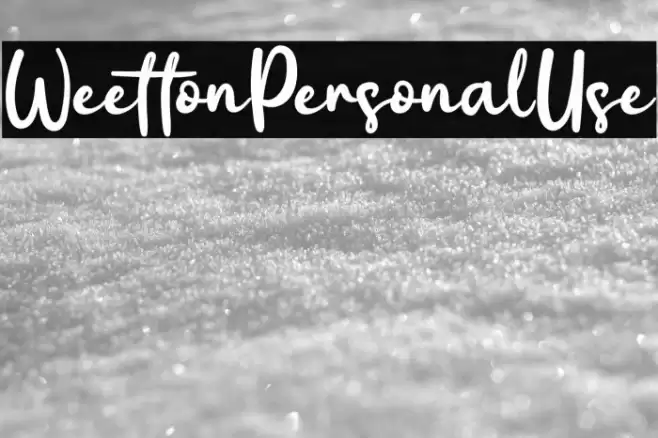 WeettonPersonalUse Font examples