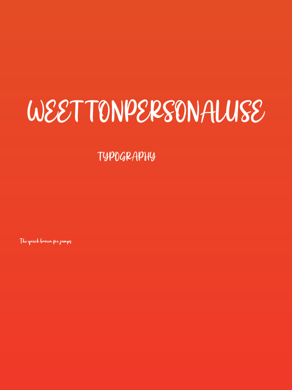 WeettonPersonalUse Poster