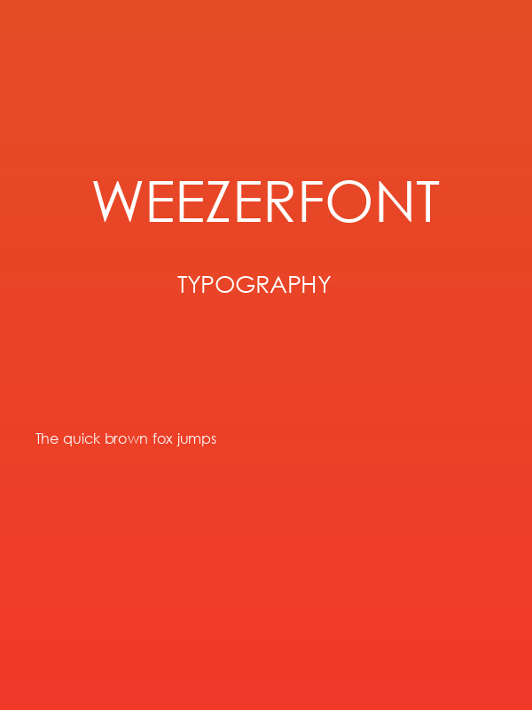 WeezerFont Poster