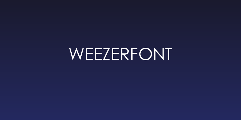 WeezerFont Social Header
