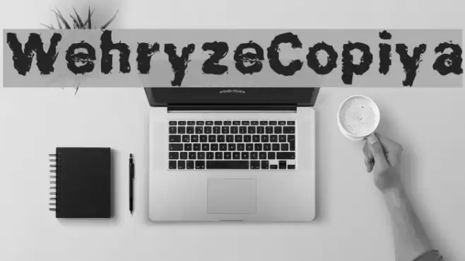 WehryzeCopiya Font examples