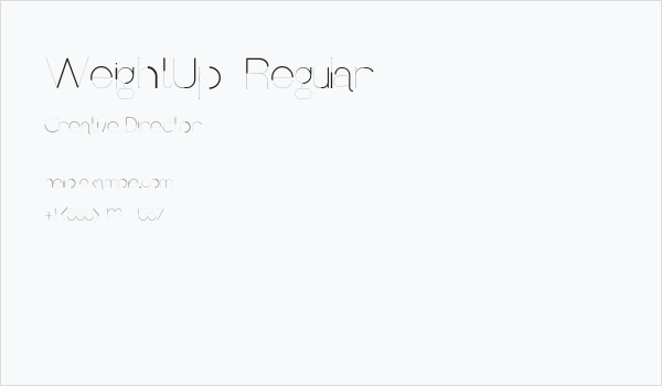 WeightUp-Regular Business Card