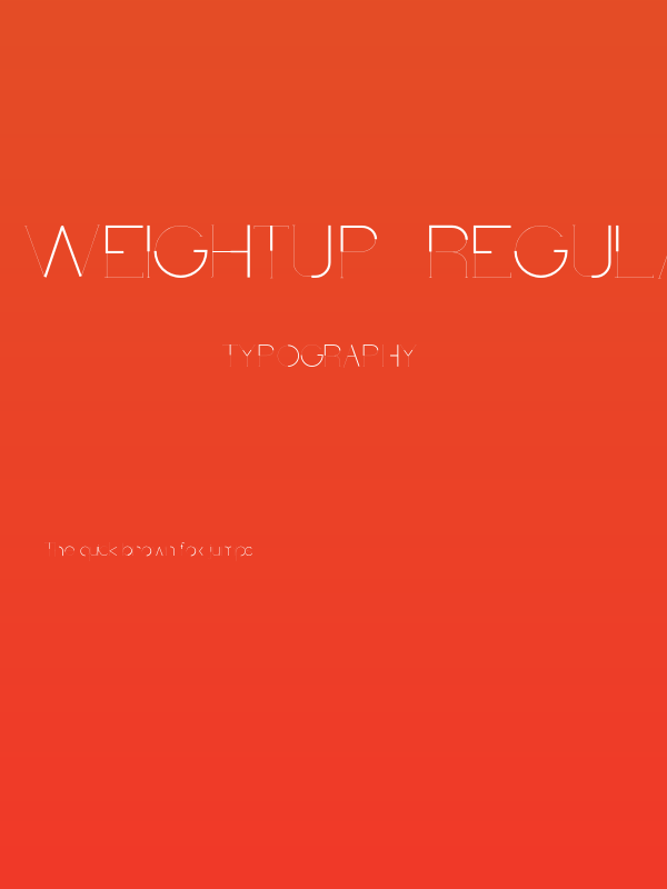 WeightUp-Regular Poster