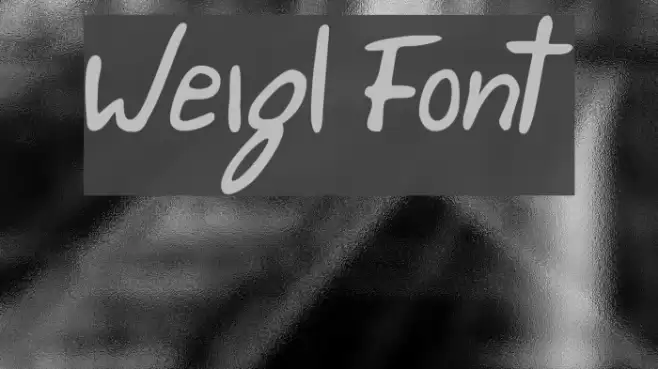 Weigl Font examples