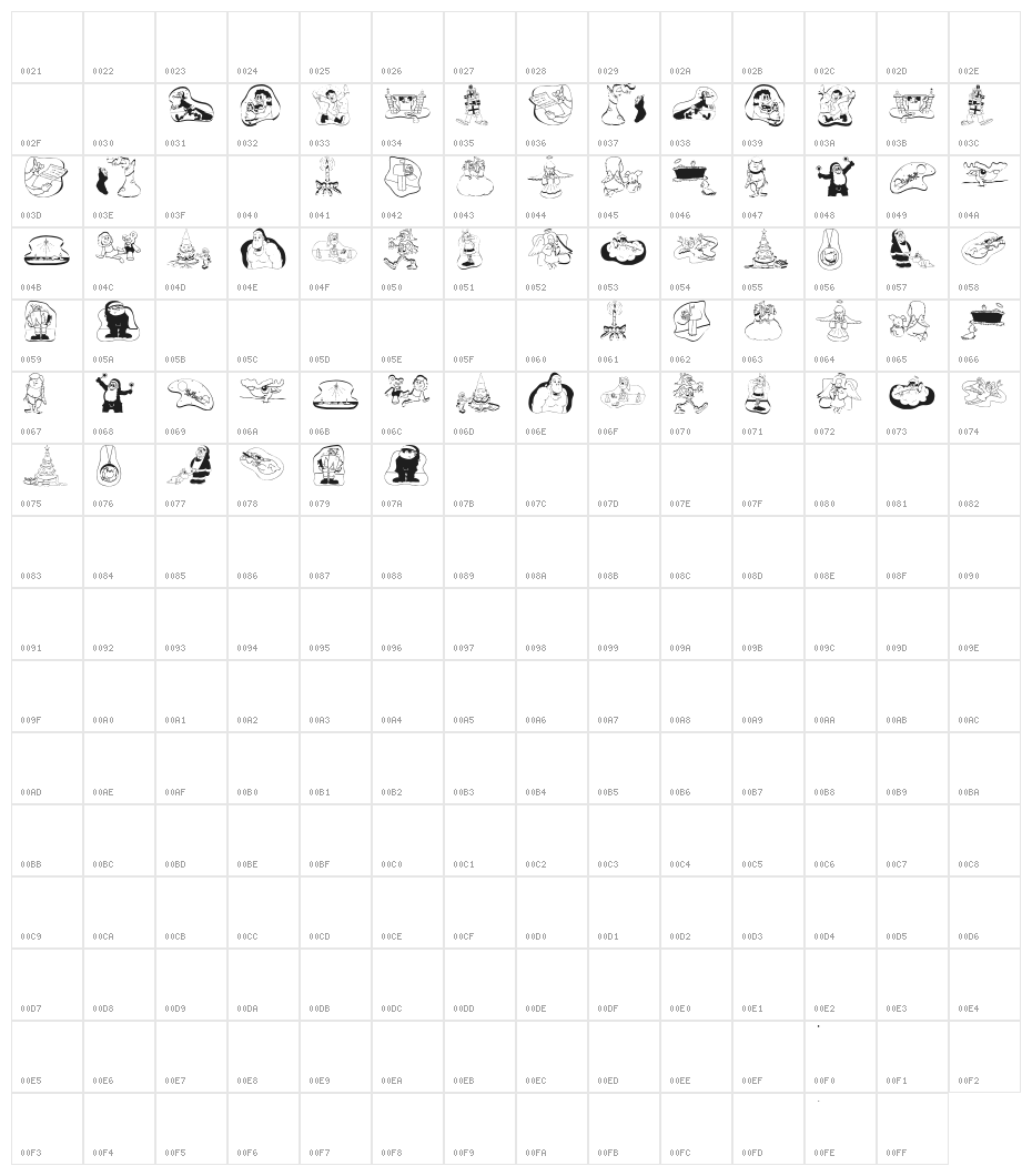 Weihnacht2006 Character Map