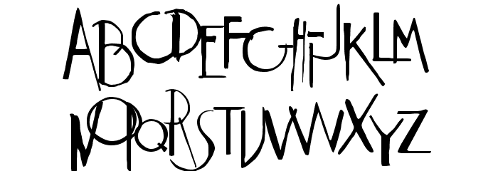 Weimar Regular Font LOWERCASE