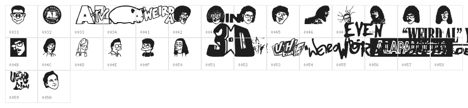 Weird Al Yankobats Character Map