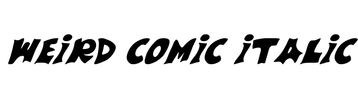 Weird Comic Italic  les polices de caractères gratuit tlcharger