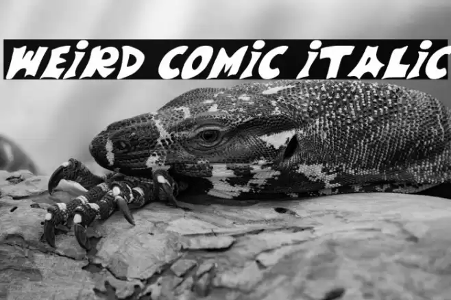 Weird Comic Italic फ़ॉन्ट examples