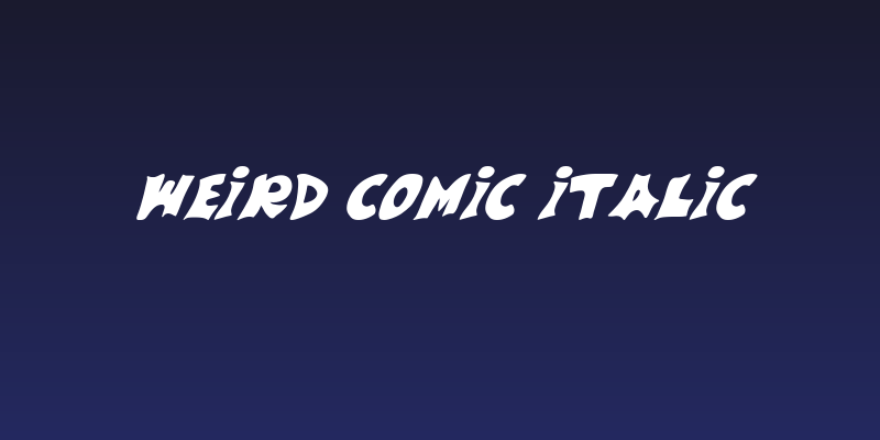 Weird Comic Italic Social Header