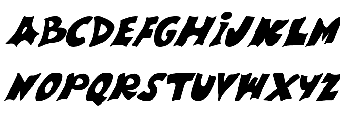 Weird Comic Italic Caratteri MINUSCOLO