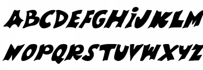 Weird Comic Italic Caratteri MINUSCOLO