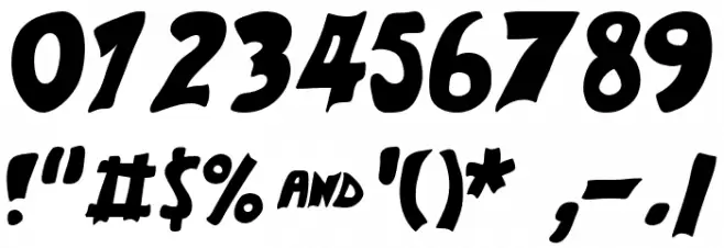 Weird Comic Font Alte caractere