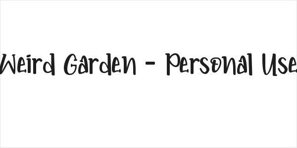 Weird Garden - Personal Use Logo